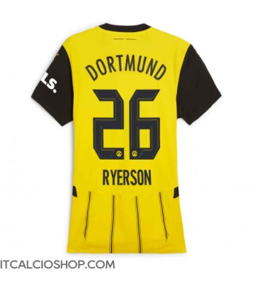Borussia Dortmund Julian Ryerson #26 Prima Maglia Femmina 2024-25 Manica Corta
